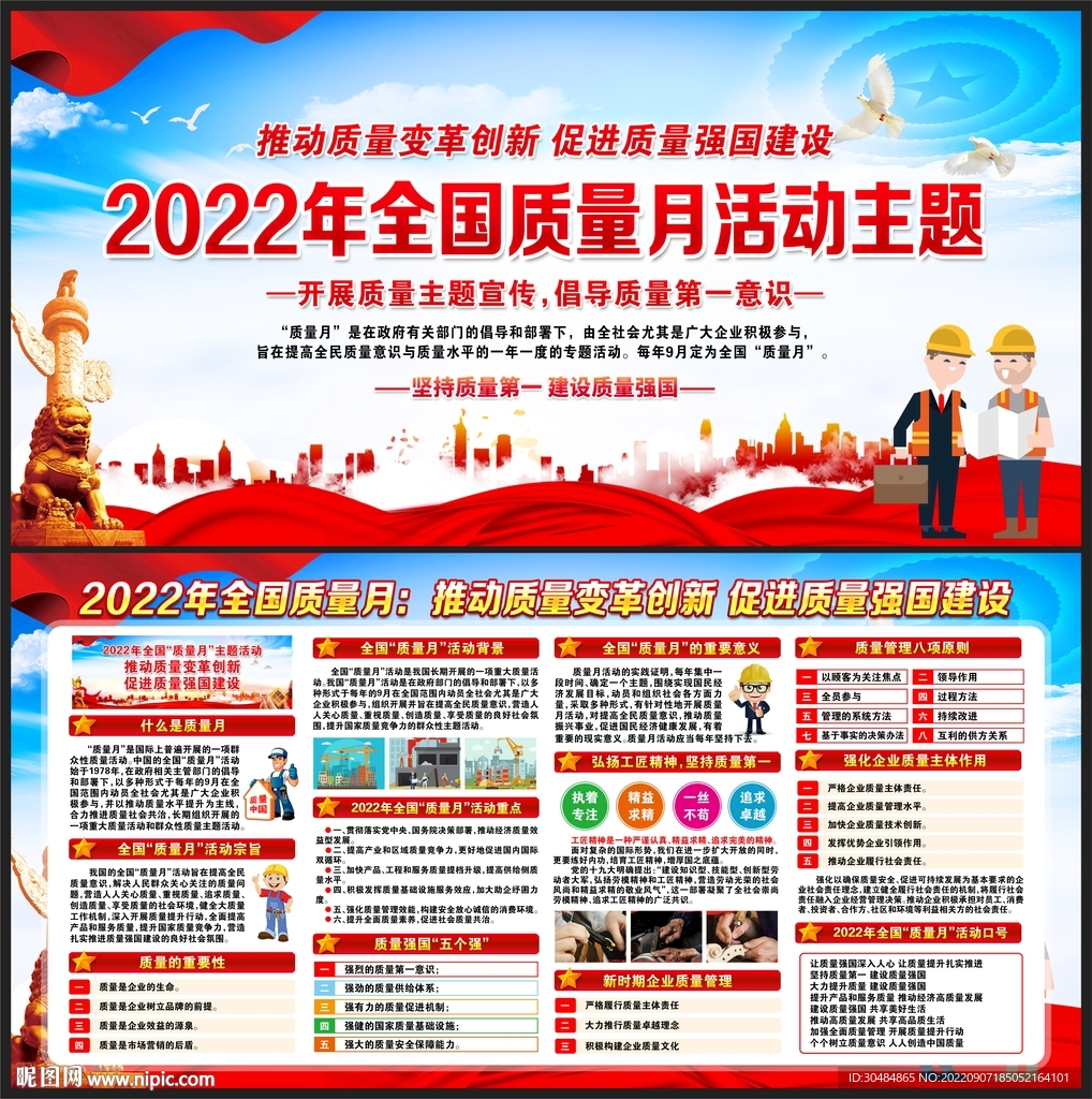 2022年质量月展板