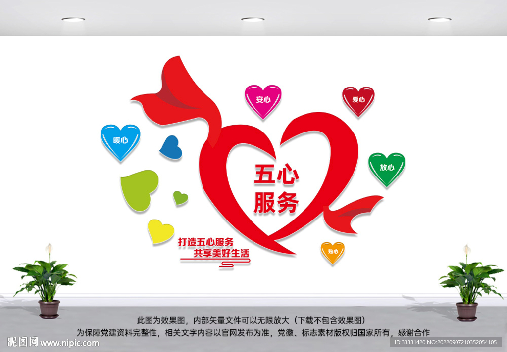物业五心服务文化墙