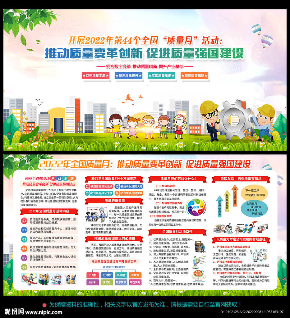 全国质量月展板