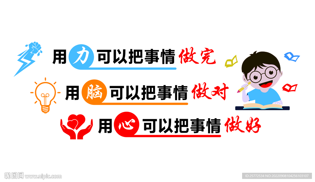 用力做完 用脑做对 用心做好