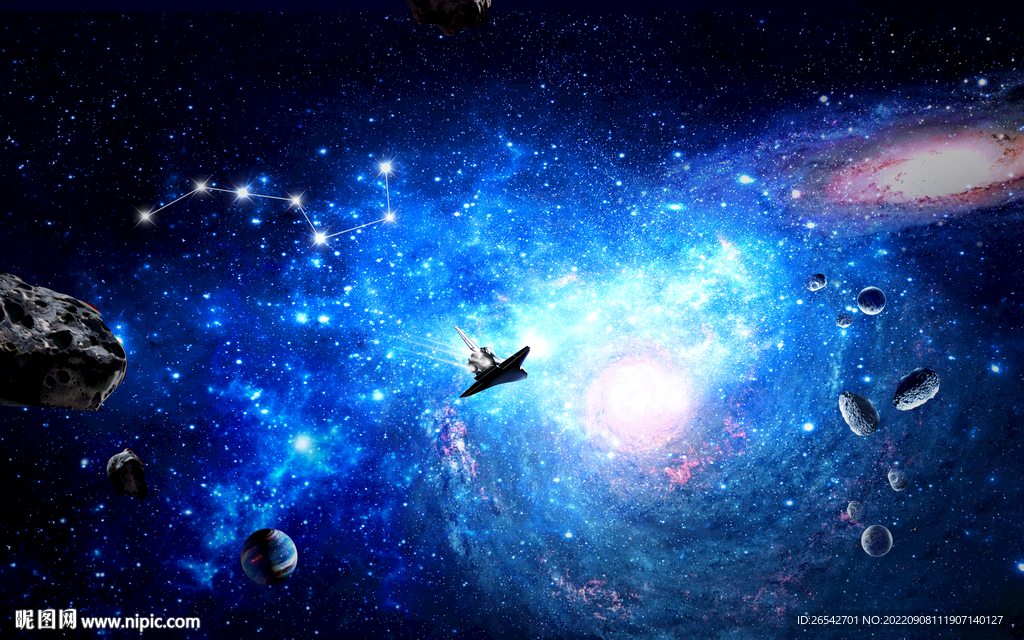 唯美星空背景墙