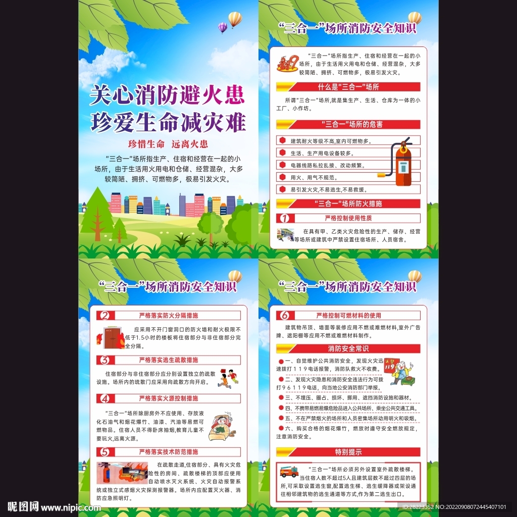 三合一场所消防安全挂图
