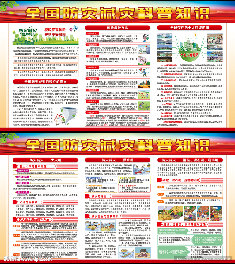 防灾减灾展板