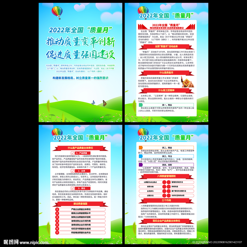 2022全国质量月展板