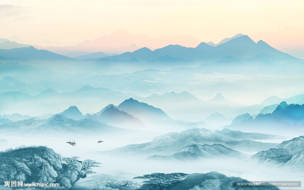 高清 新上架山水画 TIf分层