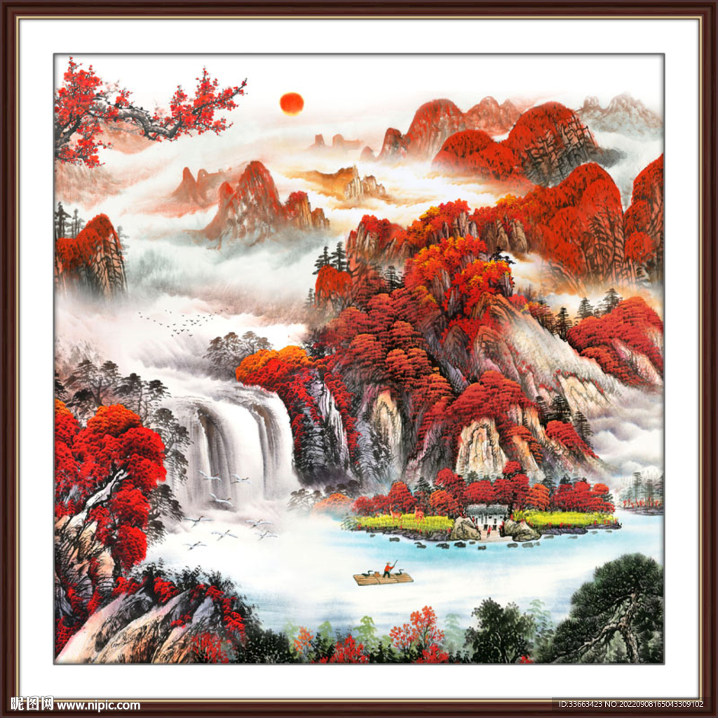 国画山水装饰画