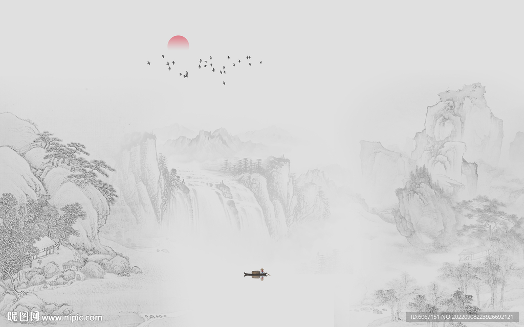 禅意山水画