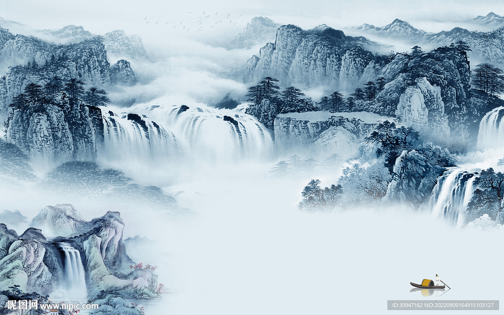 简约沙发山水新画 tIf分层