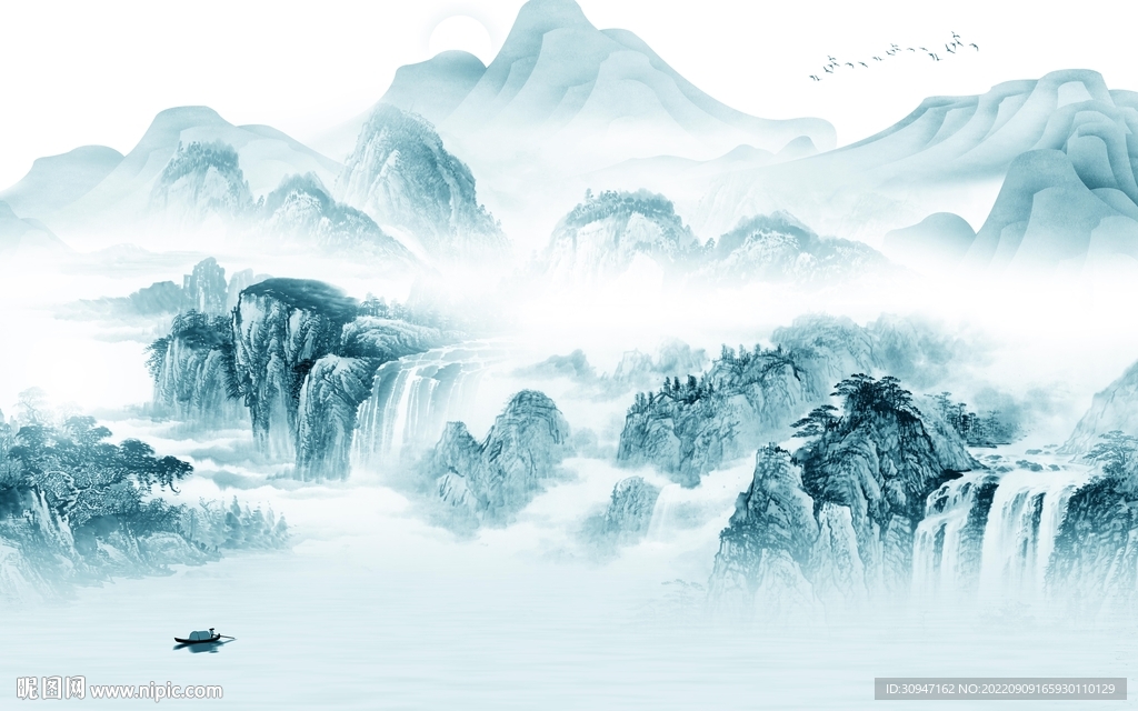 高清 沙发山水新画 tIf分层