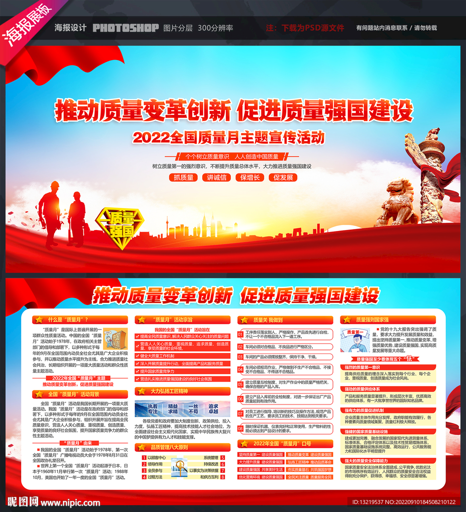 2022全国质量月展板