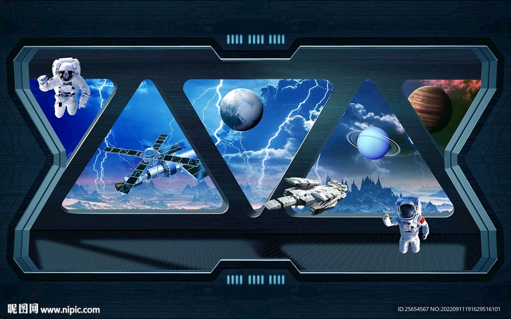 宇宙星球背景墙