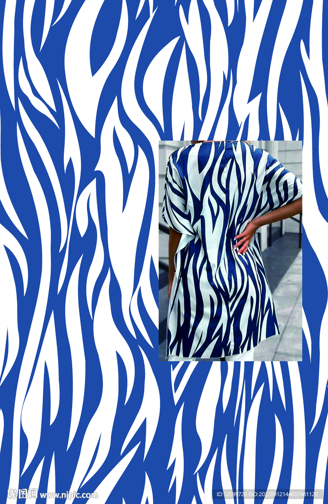 大牌条纹印花图