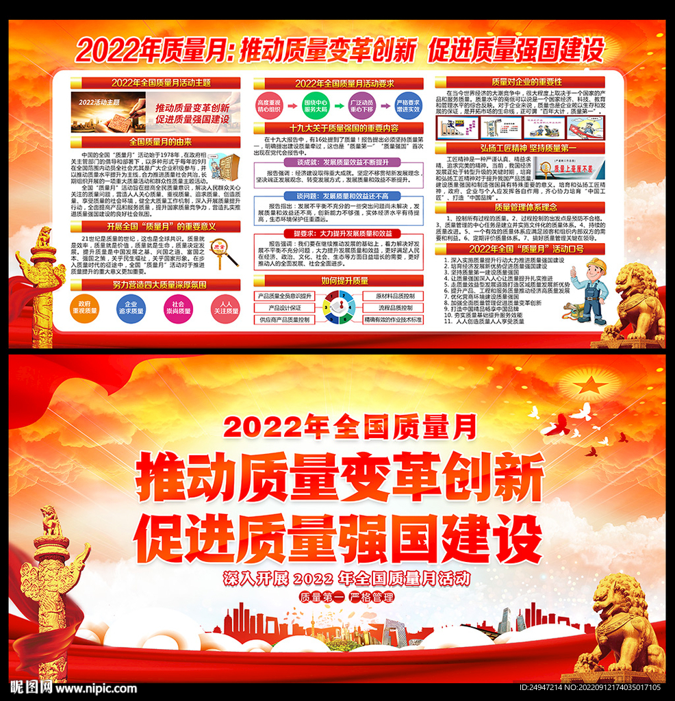 2022年全国质量月展板