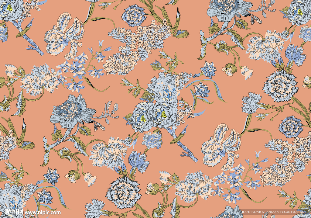 线条花