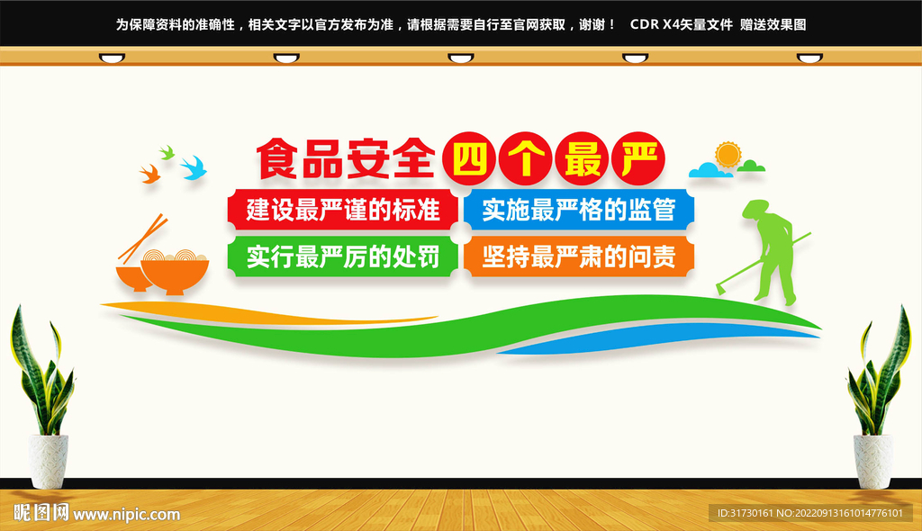 食品安全四个最严文化墙