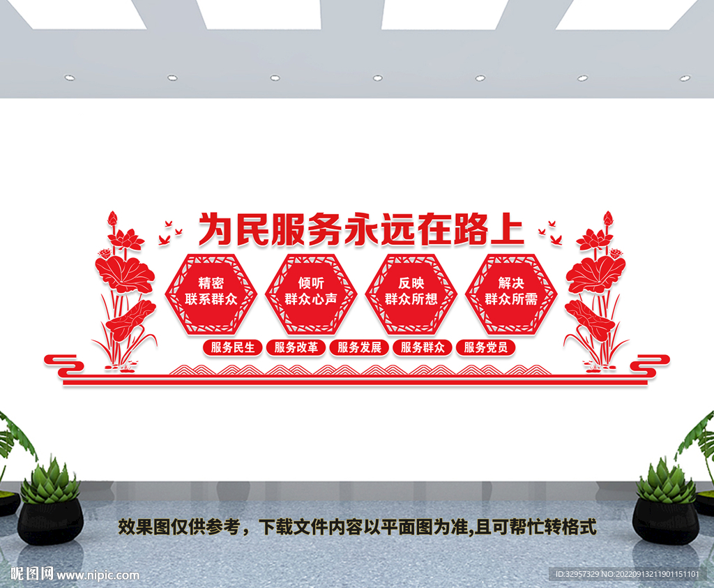 为民服务文化墙