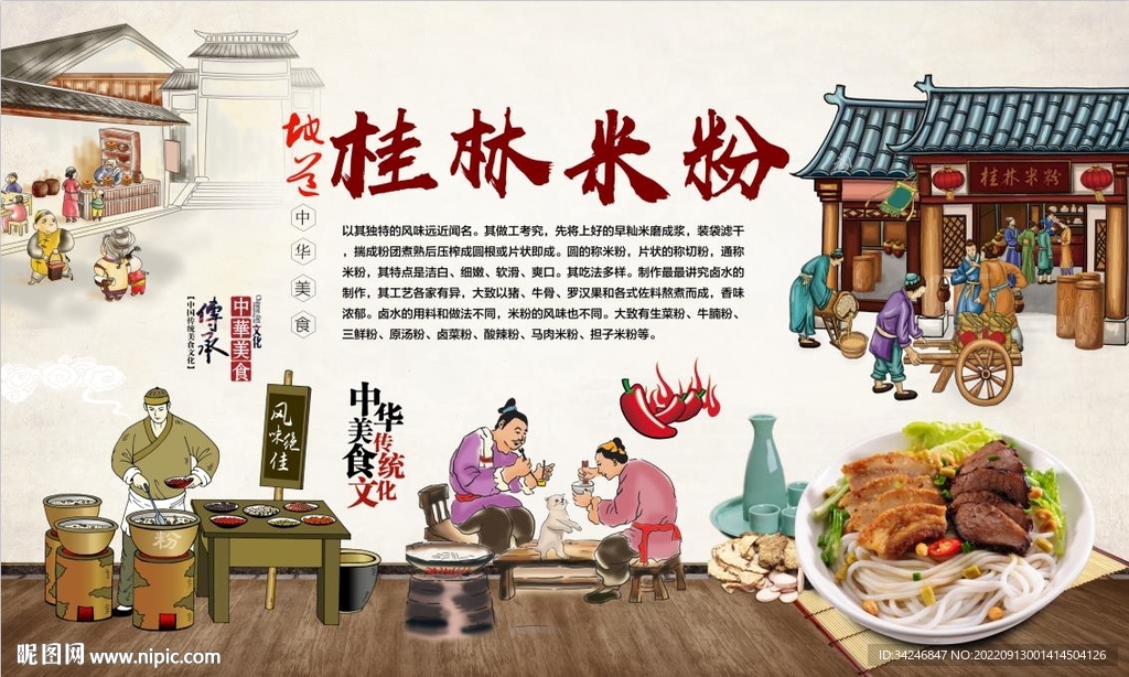 桂林米粉背景