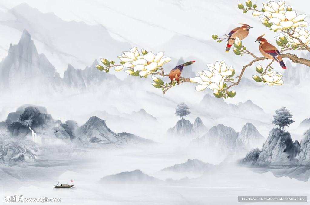 新中式背景墙