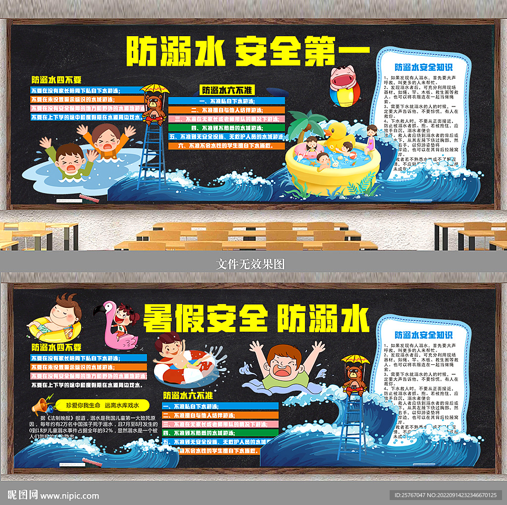 防溺水黑板报