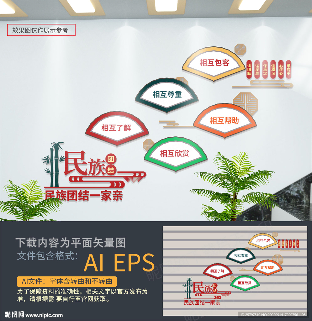 民族团结楼梯文化墙