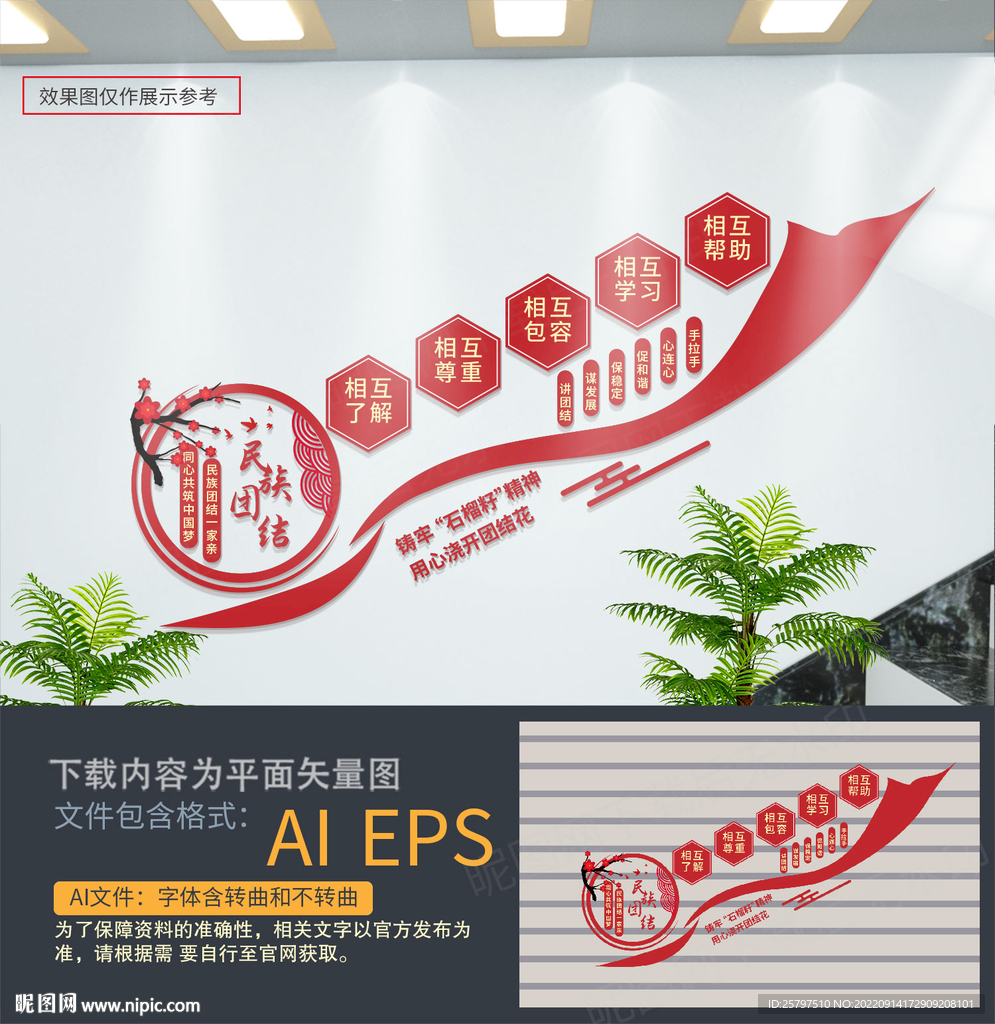 民族团结楼梯文化墙