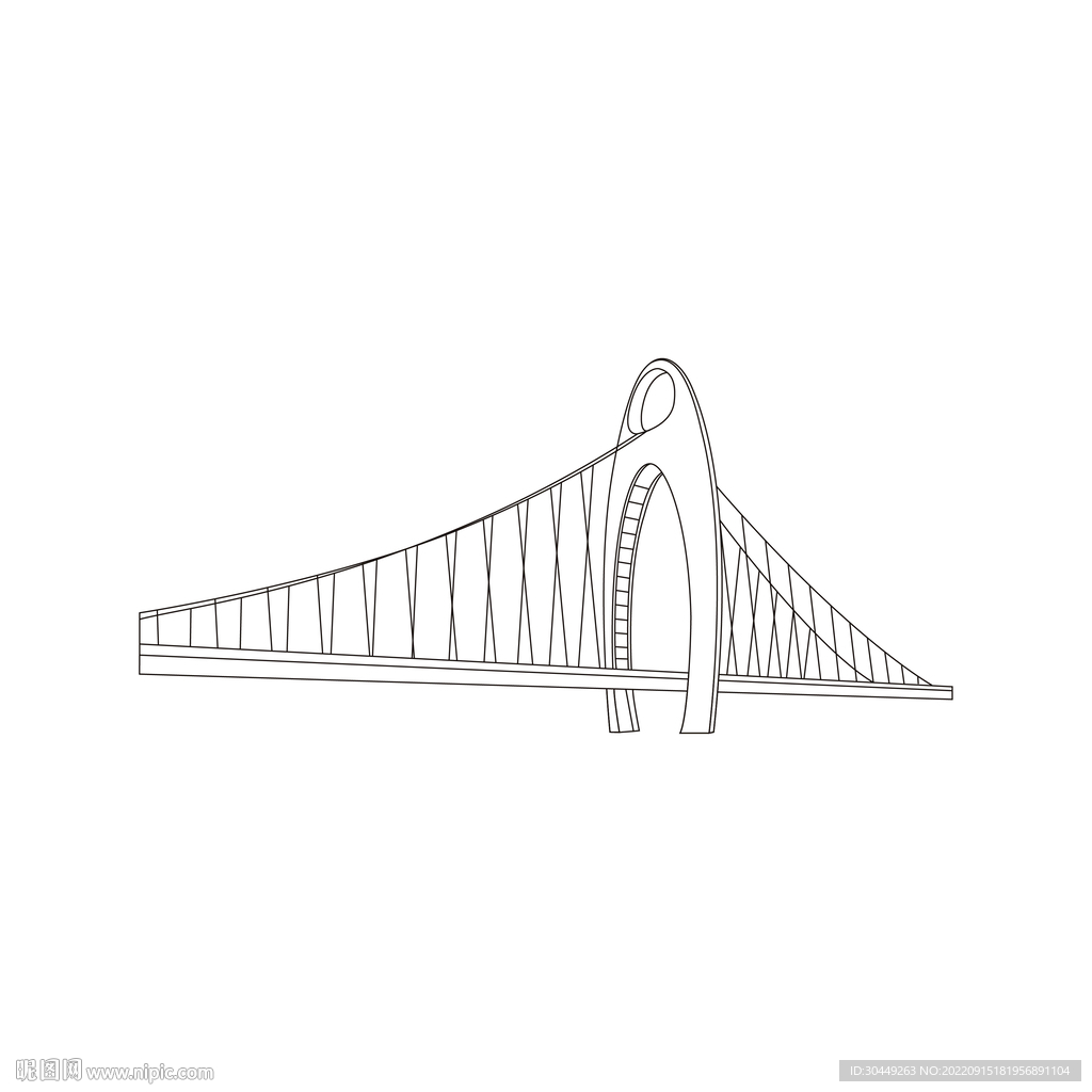 广州的桥简笔画图片