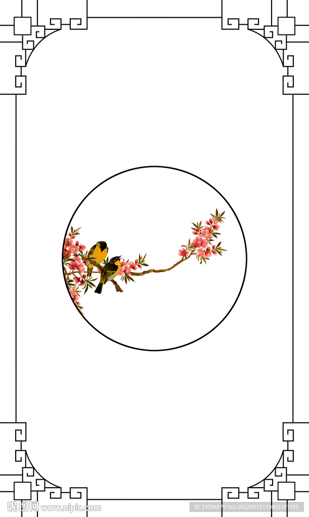 高清分层透明底推拉门打印图