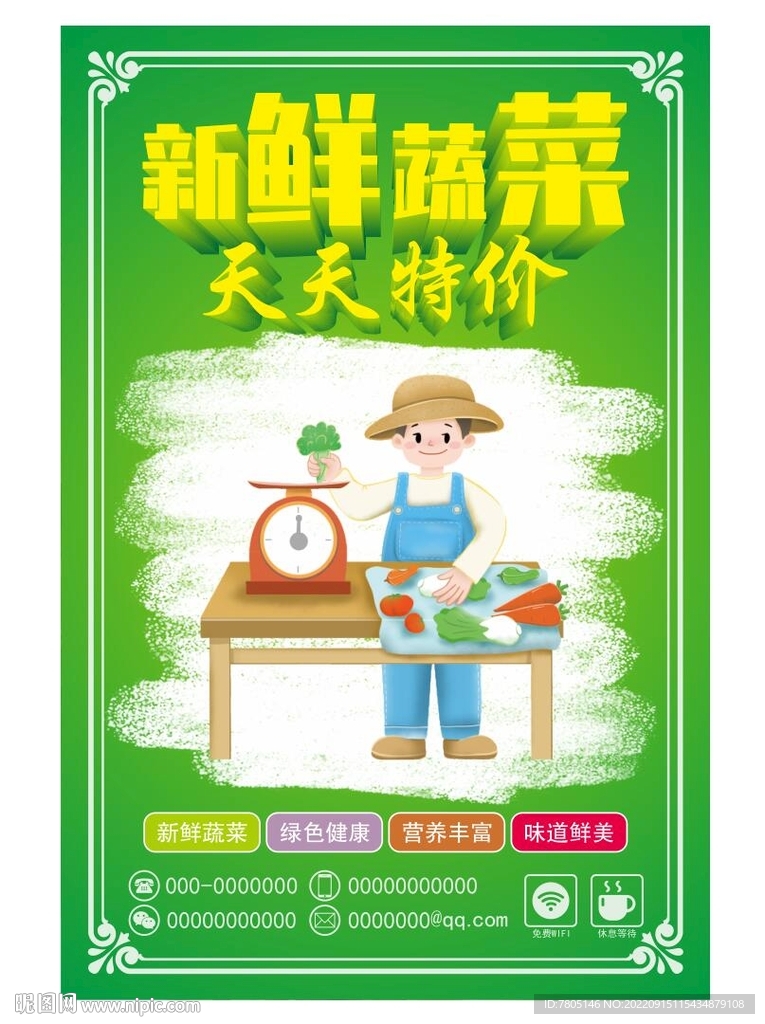蔬菜店展板