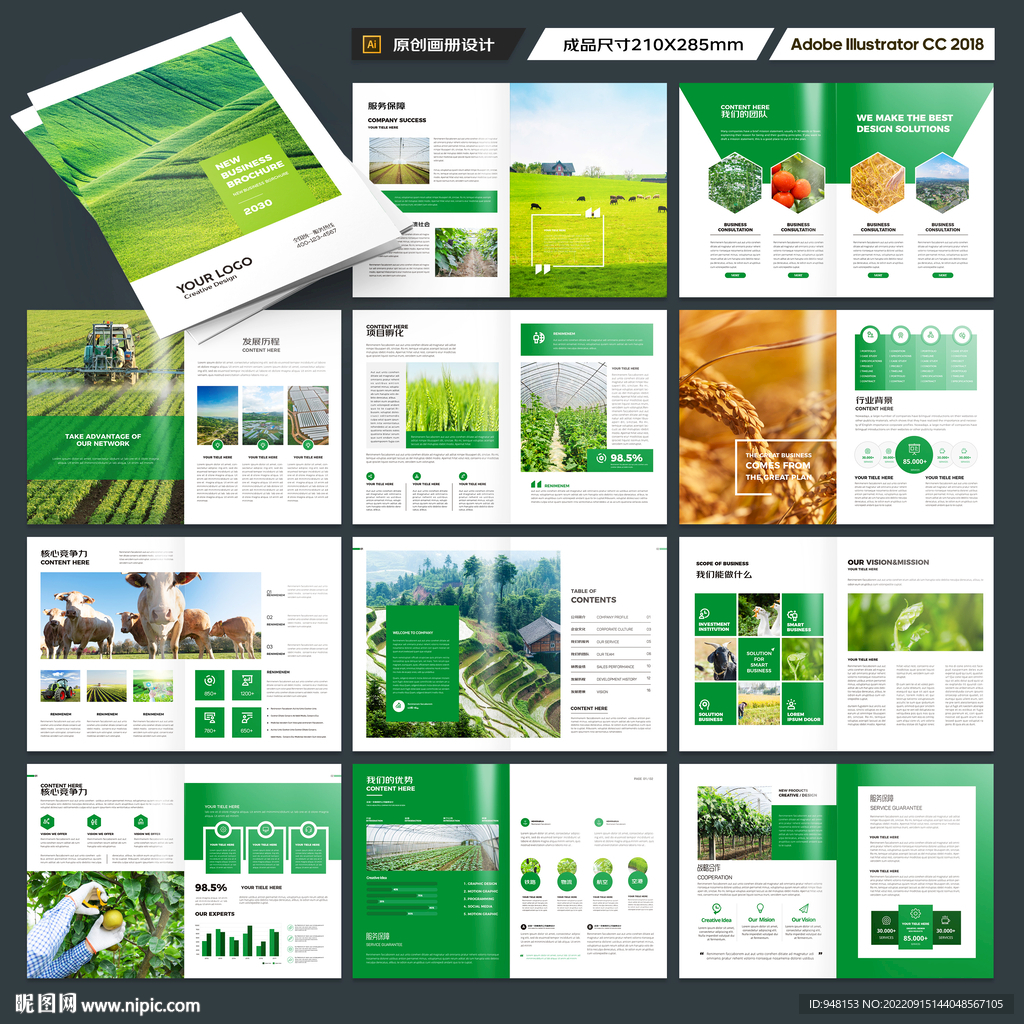 农产品画册模板