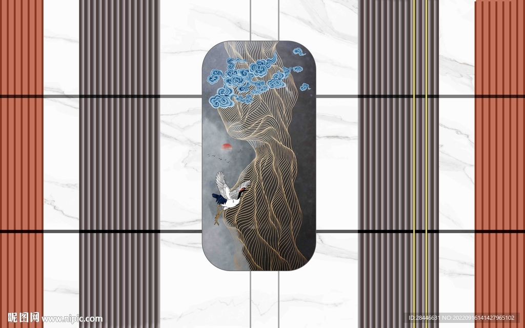 新中式组合背景墙