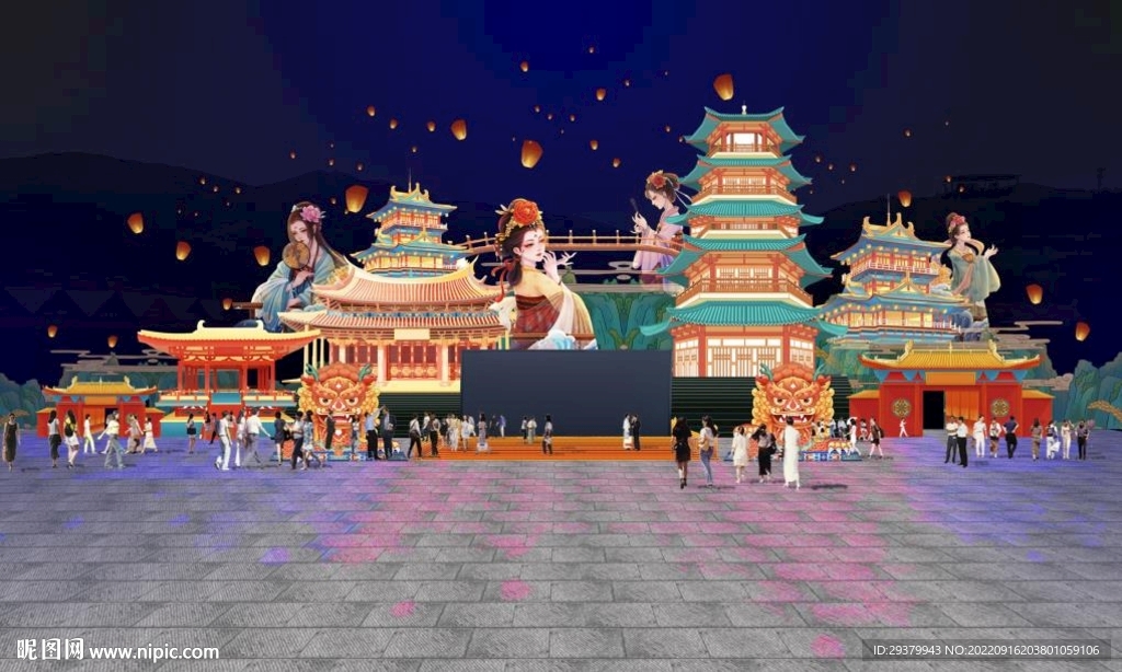 广场主题灯组