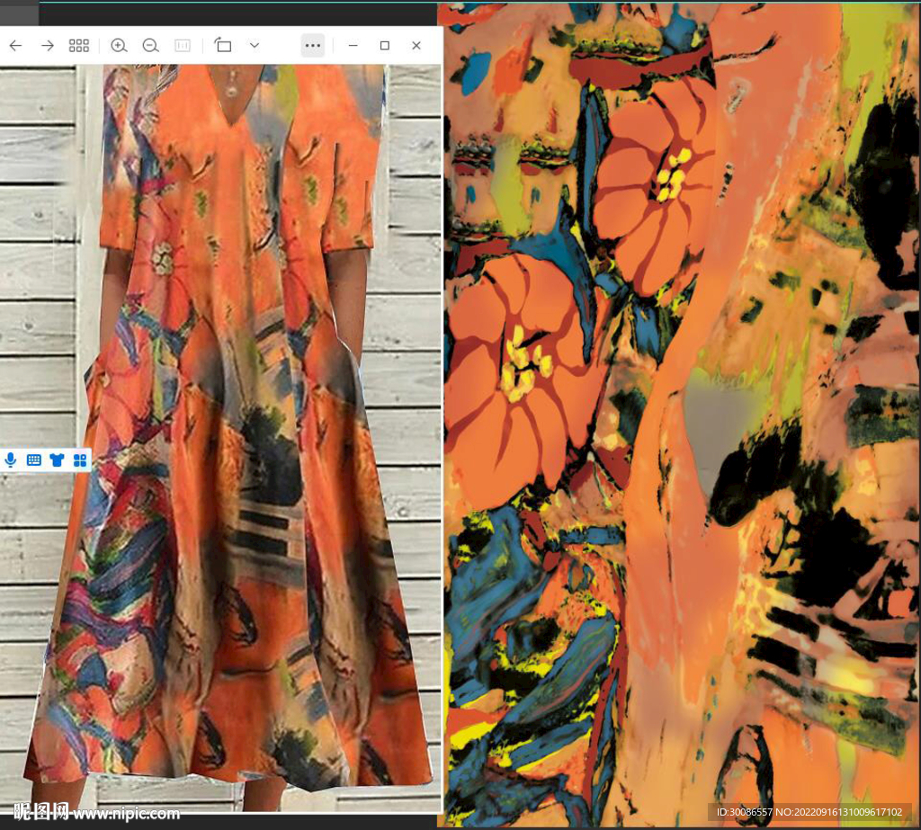 大牌女装 数码印花