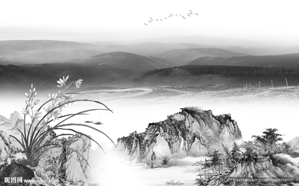 别墅最新高端山水 tif分层