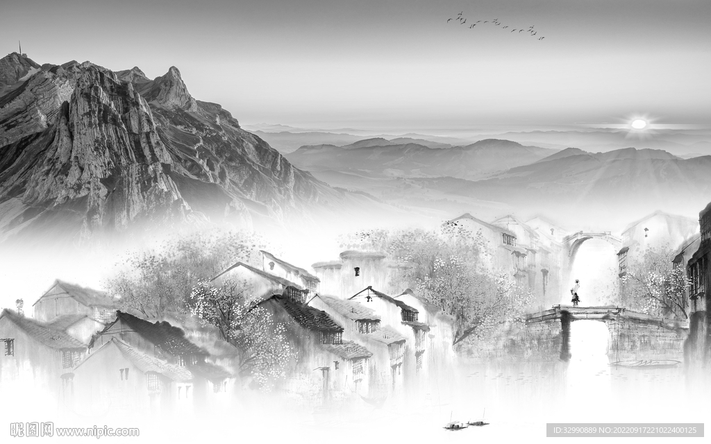 客厅 最新高端山水 tif分层