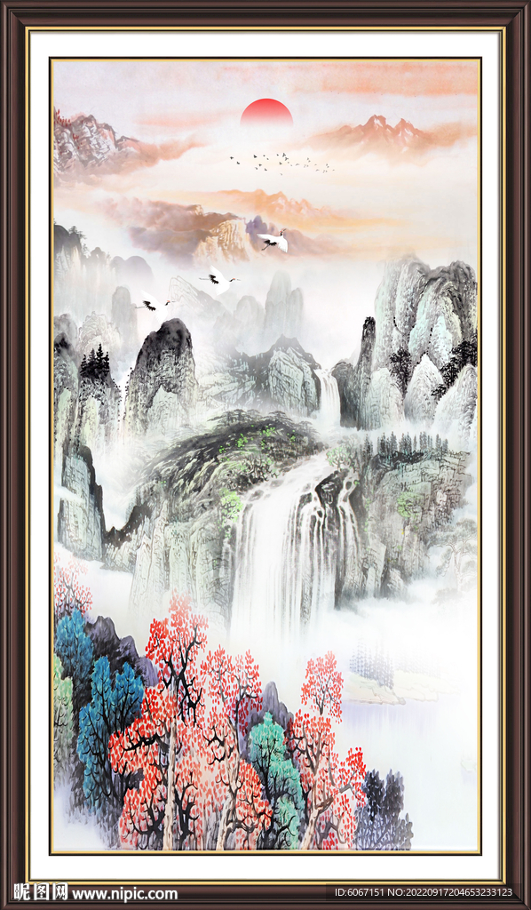竖幅国画