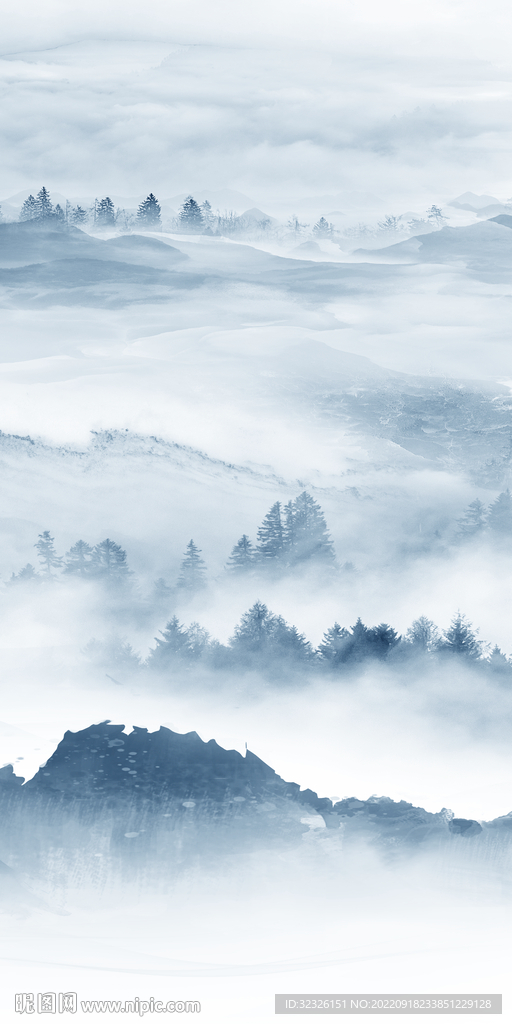 高清 简约中式玄关 tif分层