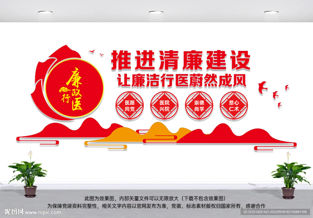 廉洁行医文化墙