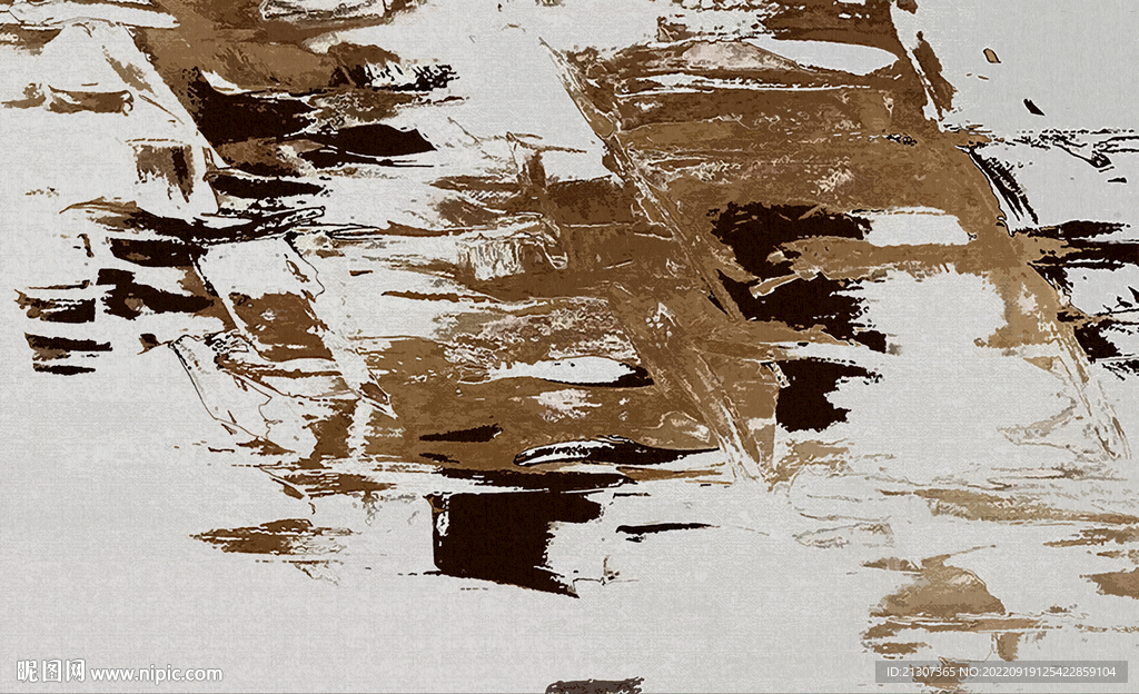 棕褐色抽象地毯