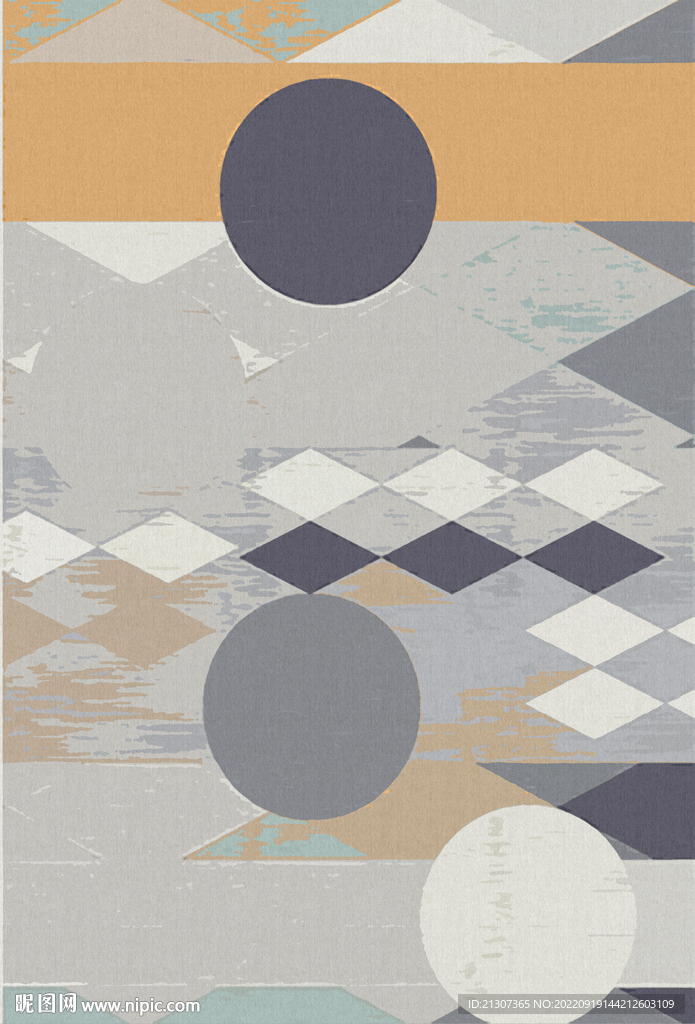 几何现代北欧抽象地毯