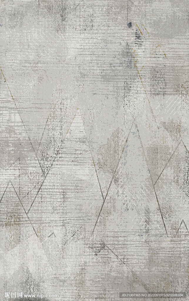 灰色现代北欧抽象地毯