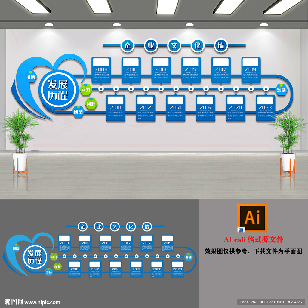 公司企业发展历程文化墙