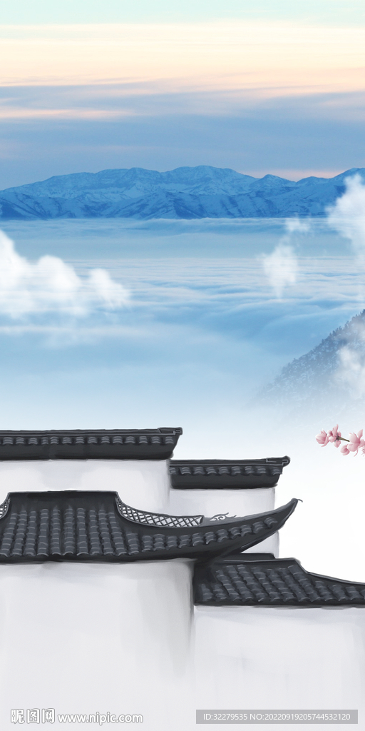 爆款中式简约玄关 Tif分层