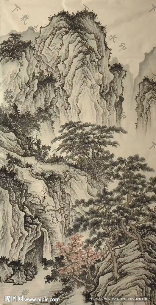 仿古山水画