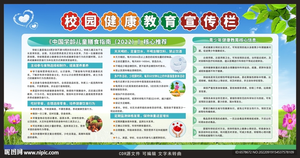 校园健康教育宣传栏