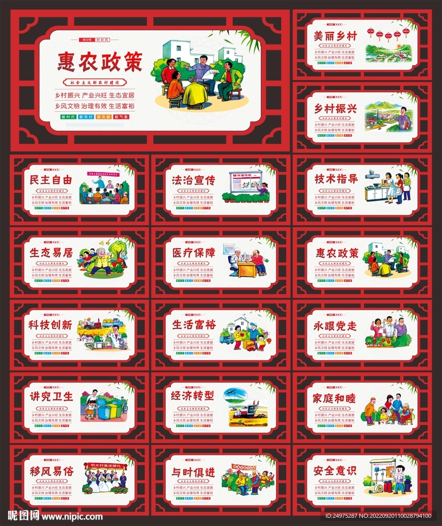 新农村展板