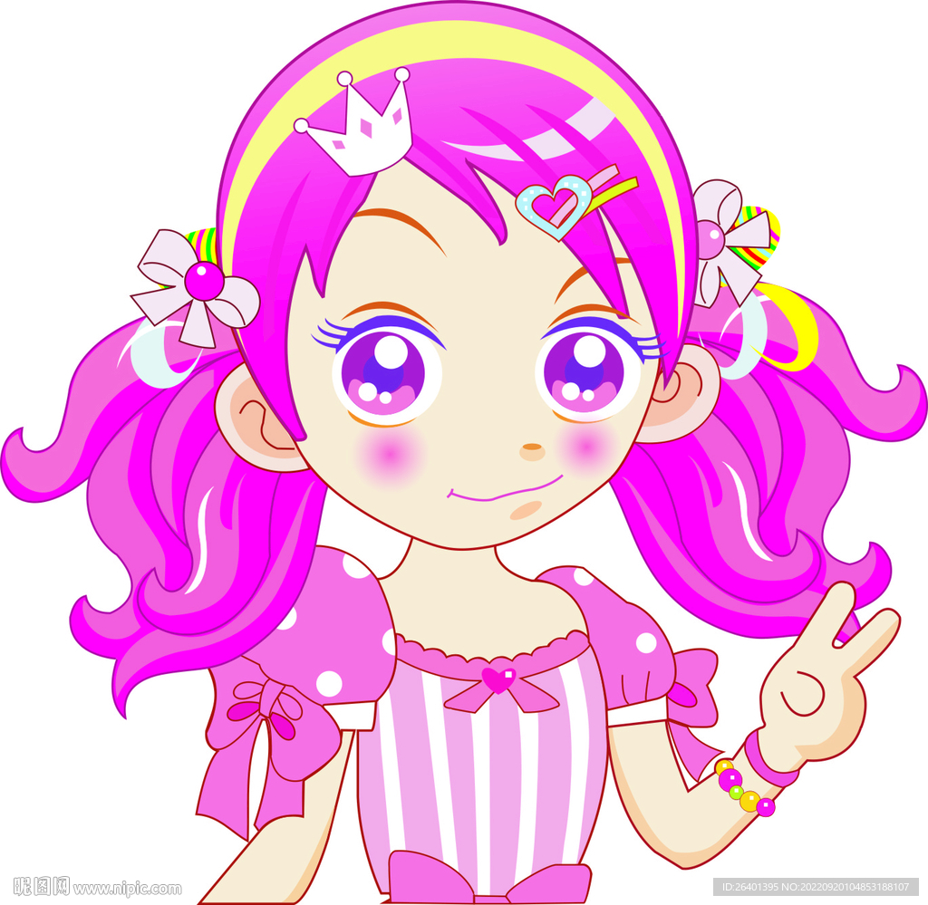 卡通人物小女孩