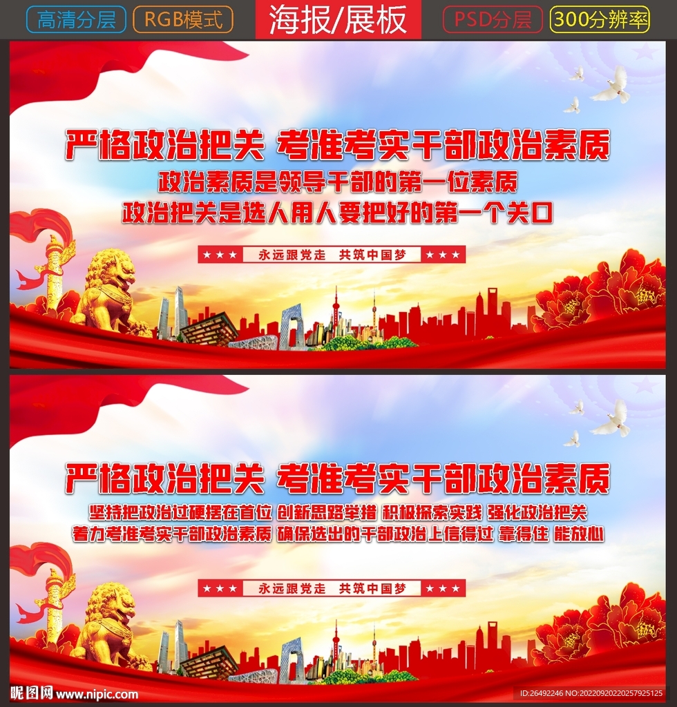 干部政治素质展板