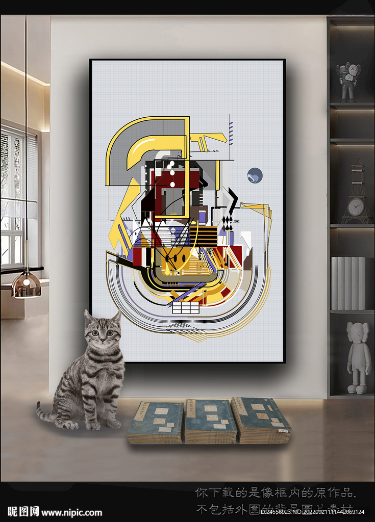 古典抽象色块装饰画