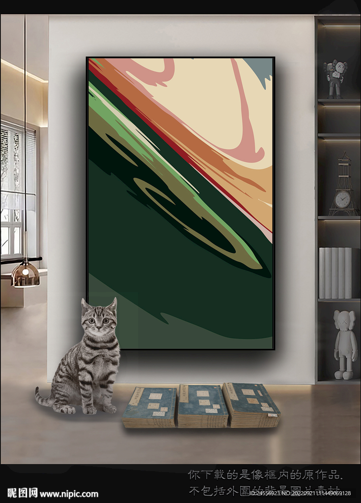 古典抽象色块装饰画