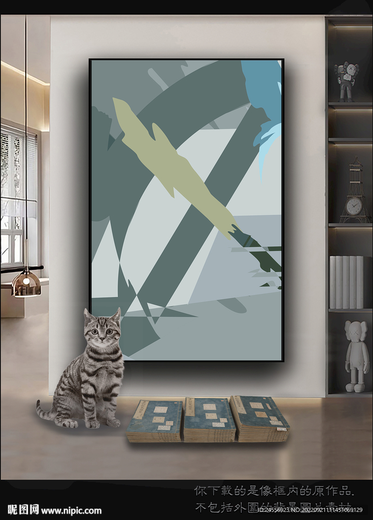 古典抽象色块装饰画